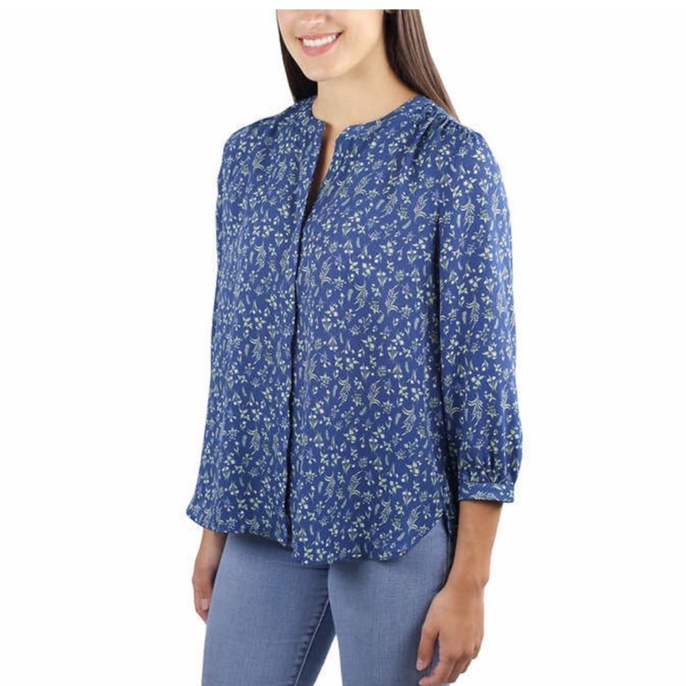 Jachs Girlfriend 3/4 Sleeve Blouse Women Size Small